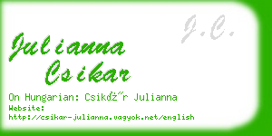 julianna csikar business card